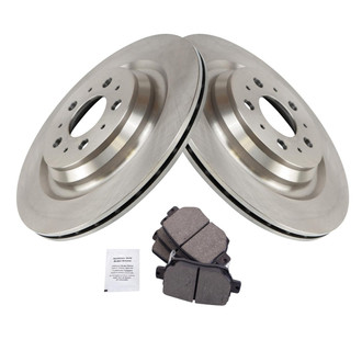 TRQ® BKA48992 - Rear Disc Brake Kit with Ceramic Pads