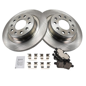 TRQ® BKA49137 - Rear Disc Brake Kit with Ceramic Pads