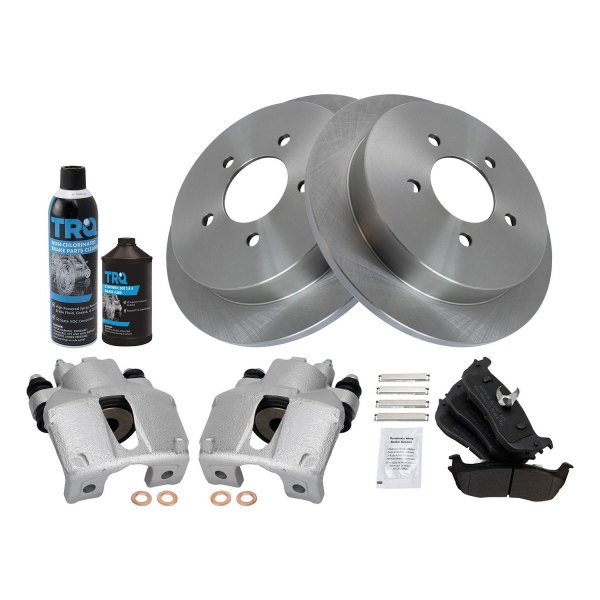 TRQ® - Rear Disc Brake Kit with Semi-Metallic Pads and Calipers