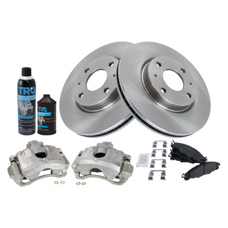 TRQ® - Front Disc Brake Kit with Semi-Metallic Pads and Calipers