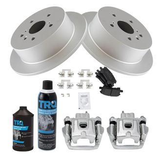 TRQ® - Rear Disc Brake Kit with Semi-Metallic Pads and Calipers