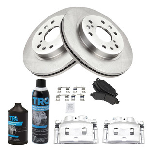 TRQ® - Front Disc Brake Kit with Semi-Metallic Pads and Calipers