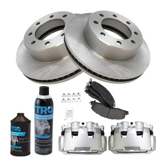 TRQ® - Front Disc Brake Kit with Semi-Metallic Pads and Calipers