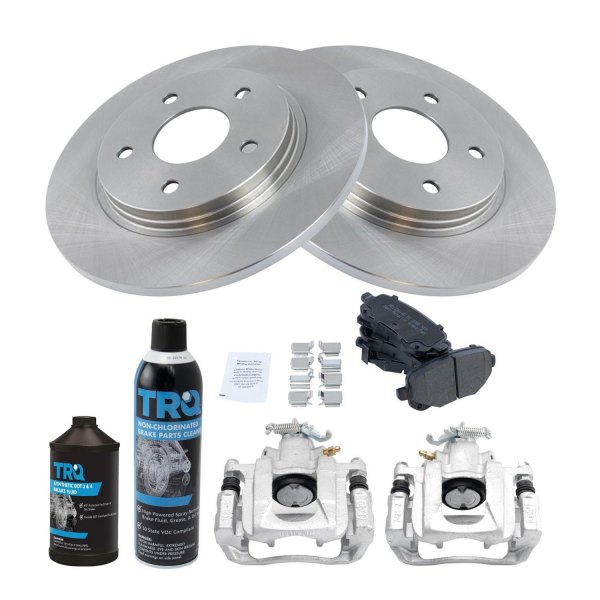 TRQ® - Rear Disc Brake Kit with Semi-Metallic Pads and Calipers