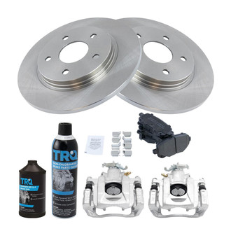 TRQ® - Rear Disc Brake Kit with Semi-Metallic Pads and Calipers