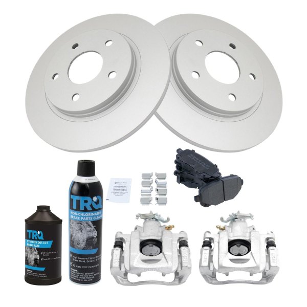 TRQ® - Rear Disc Brake Kit with Semi-Metallic Pads and Calipers