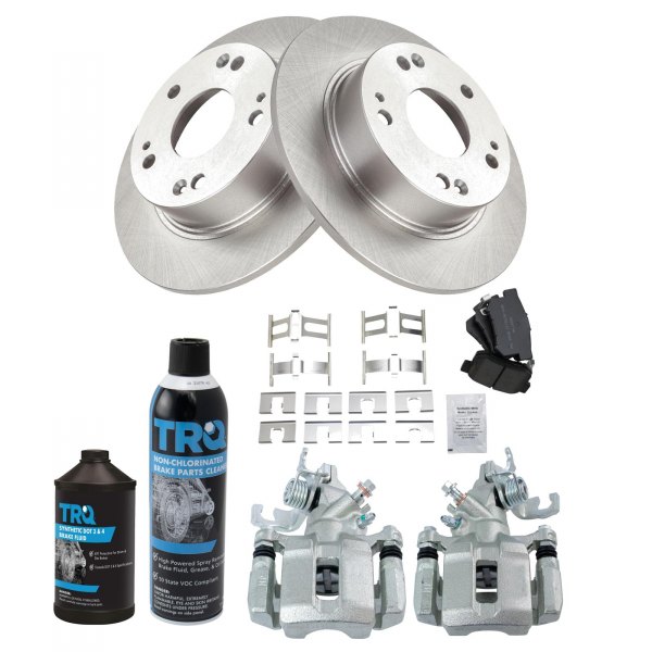 TRQ® - Rear Disc Brake Kit with Semi-Metallic Pads and Calipers