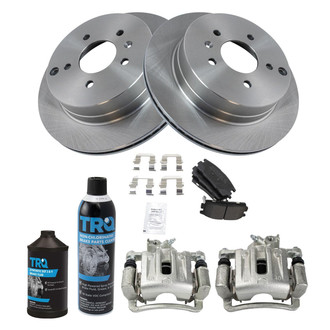 TRQ® - Rear Disc Brake Kit with Semi-Metallic Pads and Calipers