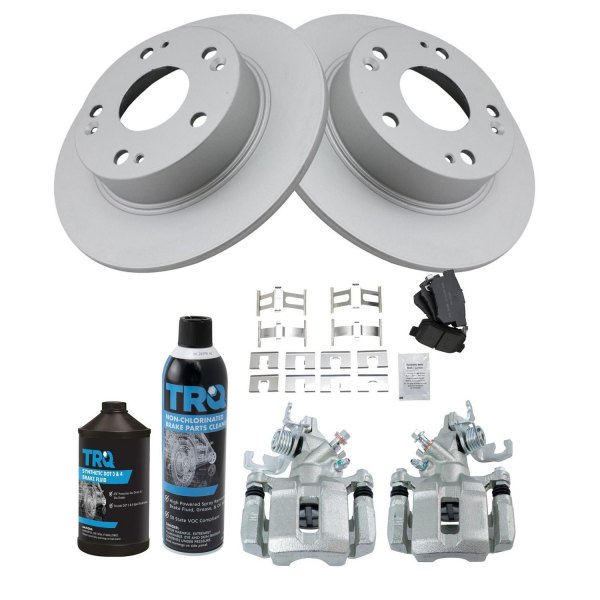 TRQ® - Rear Disc Brake Kit with Semi-Metallic Pads and Calipers