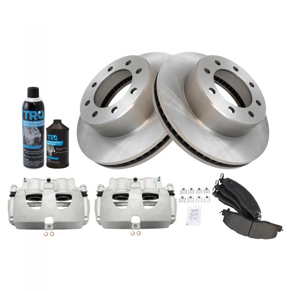 TRQ® - Front Disc Brake Kit with Semi-Metallic Pads and Calipers