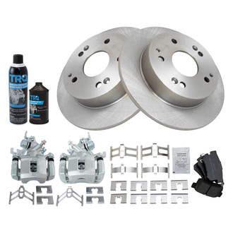 TRQ® - Rear Disc Brake Kit with Semi-Metallic Pads and Calipers