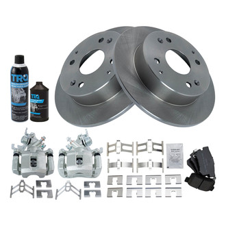 TRQ® - Rear Disc Brake Kit with Semi-Metallic Pads and Calipers
