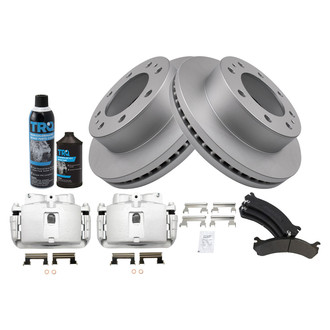 TRQ® - Front Disc Brake Kit with Semi-Metallic Pads and Calipers