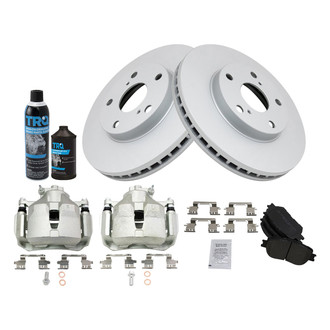 TRQ® - Front Disc Brake Kit with Semi-Metallic Pads and Calipers