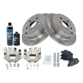 TRQ® - Rear Disc Brake Kit with Semi-Metallic Pads and Calipers