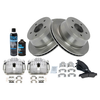 TRQ® - Rear Disc Brake Kit with Semi-Metallic Pads and Calipers
