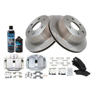 TRQ® - Rear Disc Brake Kit with Semi-Metallic Pads and Calipers