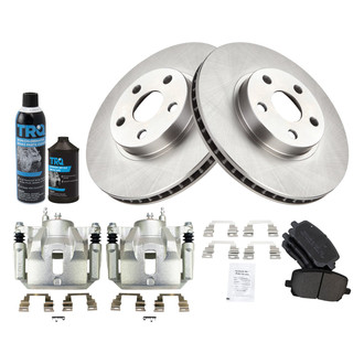 TRQ® - Front Disc Brake Kit with Semi-Metallic Pads and Calipers