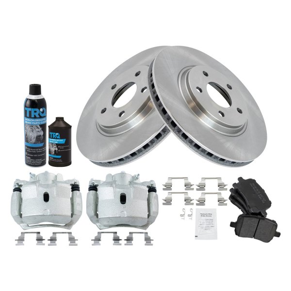 TRQ® - Front Disc Brake Kit with Semi-Metallic Pads and Calipers