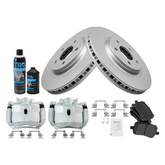 TRQ® - Front Disc Brake Kit with Semi-Metallic Pads and Calipers