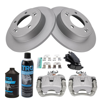 TRQ® - Rear Disc Brake Kit with Semi-Metallic Pads and Calipers