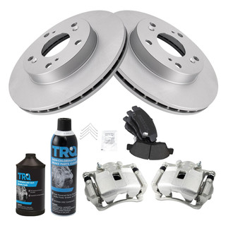 TRQ® - Front Disc Brake Kit with Semi-Metallic Pads and Calipers