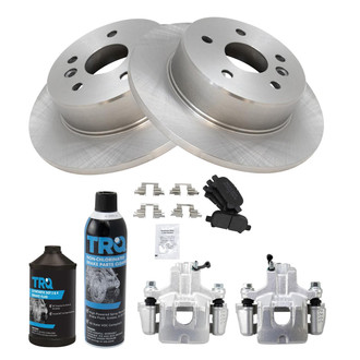 TRQ® - Rear Disc Brake Kit with Semi-Metallic Pads and Calipers
