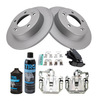 TRQ® - Rear Disc Brake Kit with Semi-Metallic Pads and Calipers