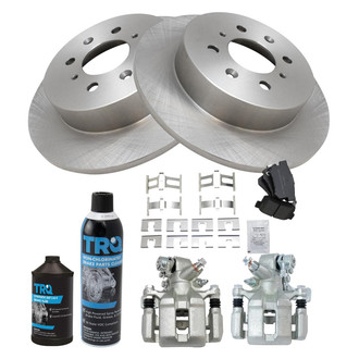 TRQ® - Rear Disc Brake Kit with Semi-Metallic Pads and Calipers