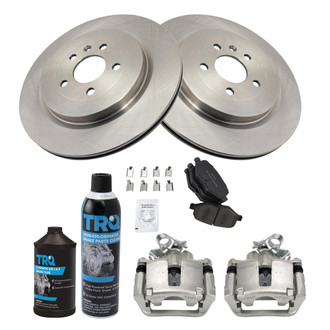 TRQ® - Rear Disc Brake Kit with Semi-Metallic Pads and Calipers