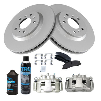 TRQ® - Front Disc Brake Kit with Semi-Metallic Pads and Calipers