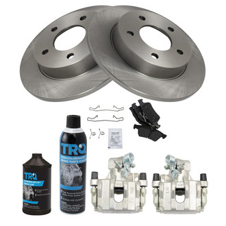 TRQ® - Rear Disc Brake Kit with Semi-Metallic Pads and Calipers