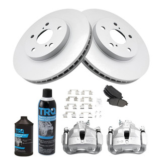TRQ® - Front Disc Brake Kit with Semi-Metallic Pads and Calipers