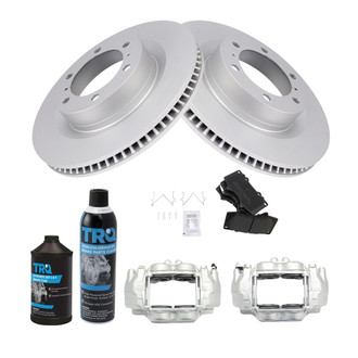 TRQ® - Front Disc Brake Kit with Semi-Metallic Pads and Calipers