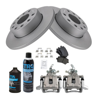 TRQ® - Rear Disc Brake Kit with Semi-Metallic Pads and Calipers
