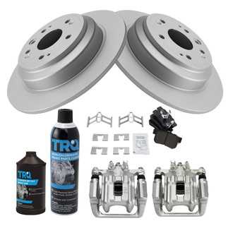 TRQ® - Rear Disc Brake Kit with Semi-Metallic Pads and Calipers