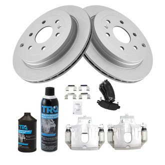 TRQ® - Rear Disc Brake Kit with Semi-Metallic Pads and Calipers