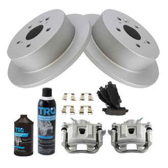 TRQ® - Rear Disc Brake Kit with Semi-Metallic Pads and Calipers