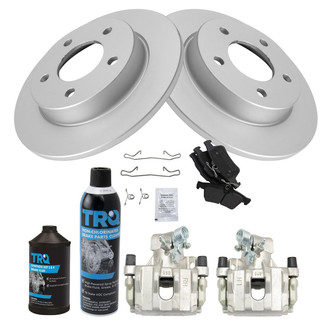 TRQ® - Rear Disc Brake Kit with Semi-Metallic Pads and Calipers