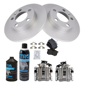 TRQ® - Rear Disc Brake Kit with Semi-Metallic Pads and Calipers