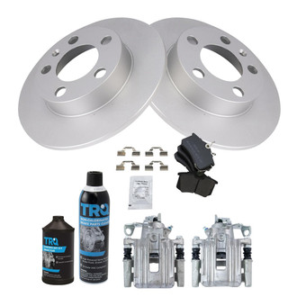 TRQ® - Rear Disc Brake Kit with Semi-Metallic Pads and Calipers