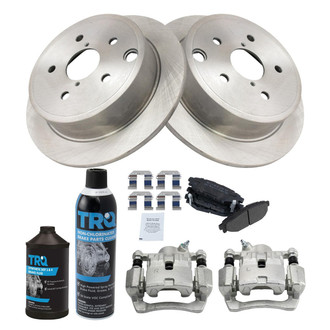 TRQ® - Rear Disc Brake Kit with Semi-Metallic Pads and Calipers