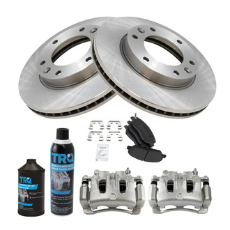 TRQ® - Front Disc Brake Kit with Semi-Metallic Pads and Calipers