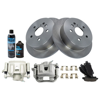 TRQ® - Rear Disc Brake Kit with Semi-Metallic Pads and Calipers
