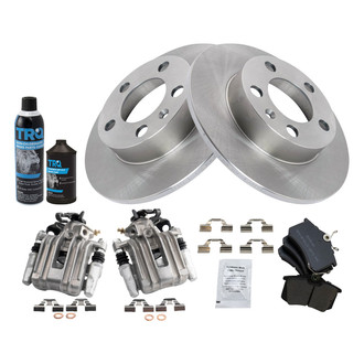 TRQ® - Rear Disc Brake Kit with Semi-Metallic Pads and Calipers