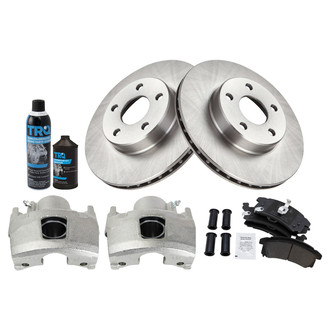 TRQ® - Front Disc Brake Kit with Semi-Metallic Pads and Calipers