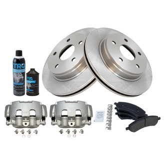 TRQ® - Front Disc Brake Kit with Semi-Metallic Pads and Calipers