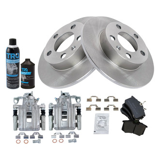 TRQ® - Rear Disc Brake Kit with Semi-Metallic Pads and Calipers