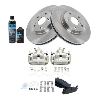 TRQ® - Front Disc Brake Kit with Semi-Metallic Pads and Calipers