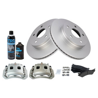 TRQ® - Front Disc Brake Kit with Semi-Metallic Pads and Calipers